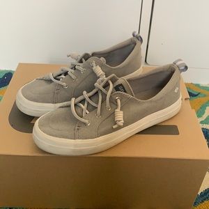 Grey Sperry Shoes